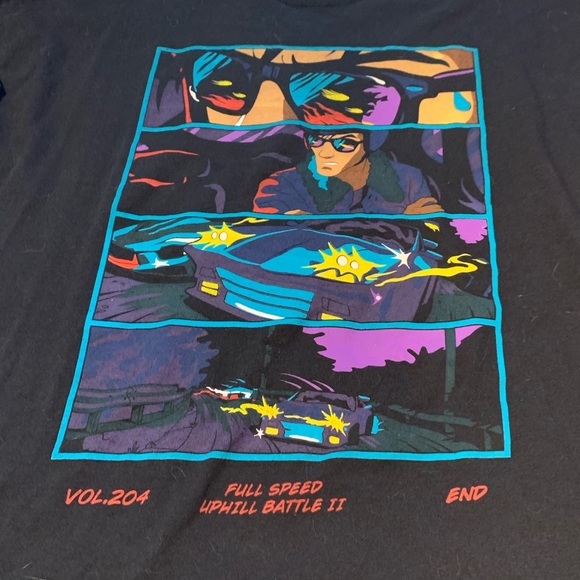 Cotton long sleeve anime Japanese graphic t-shirt - Picture 3 of 5